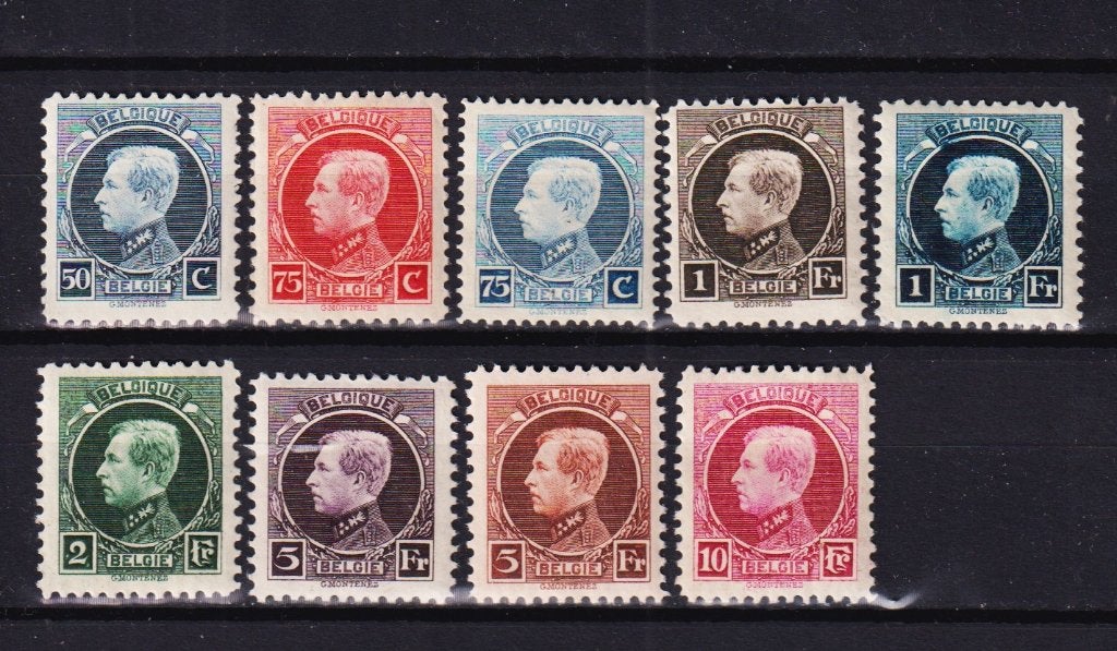 Belgique 1922 Montenez COB 211-219 **, Envoi, Non oblitéré, Neuf