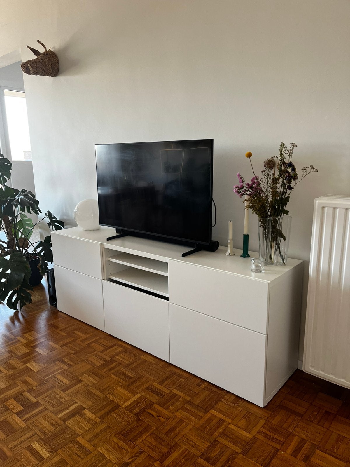 Meuble TV IKEA BESTA — Blanc, Maison & Meubles, 25 à 50 cm, Moins de 100 cm, 150 à 200 cm, Comme neuf