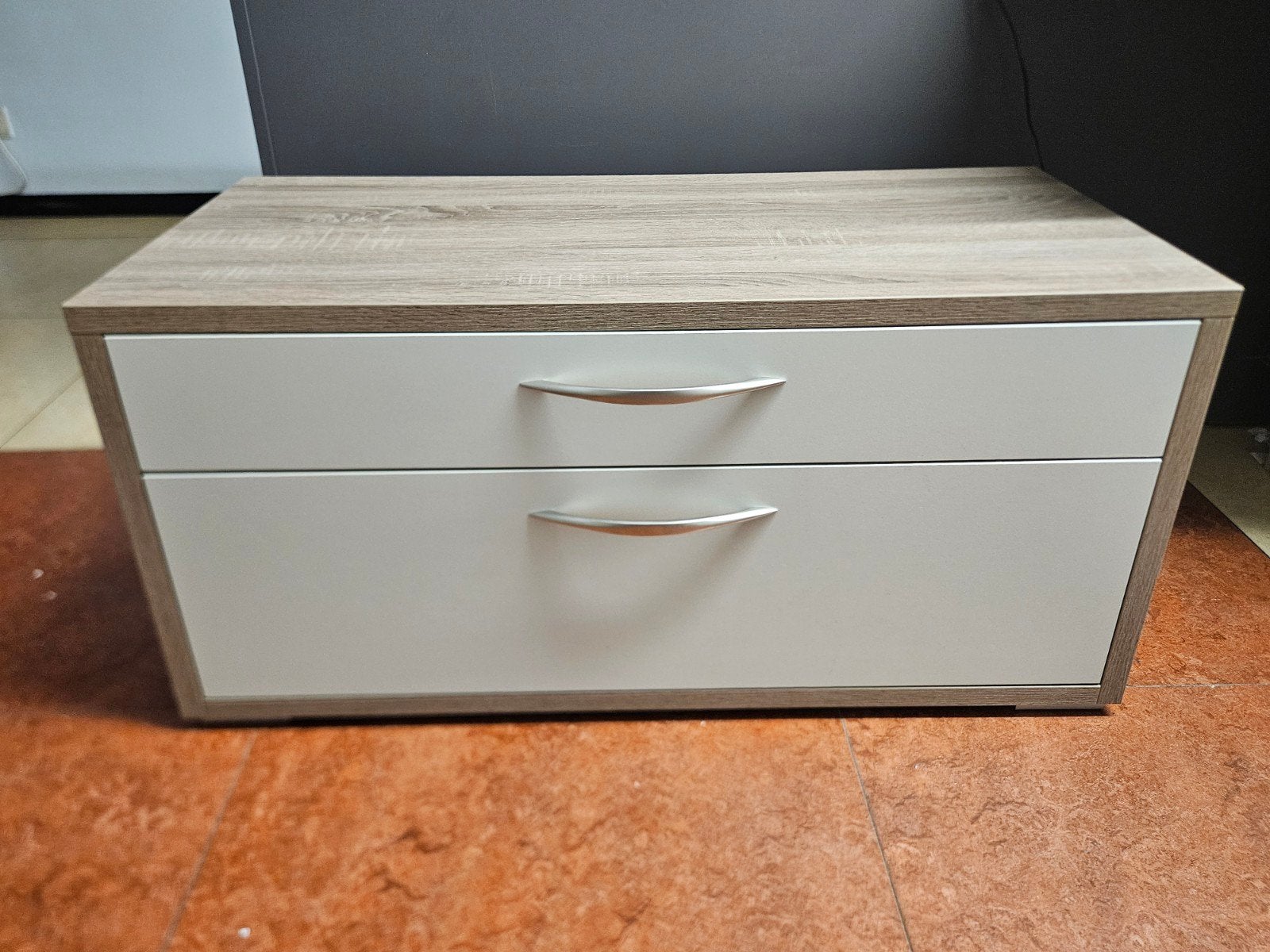 Meuble bas de rangement / bureau à deux tiroirs, 1 ou 2 tiroirs, Enlèvement, Comme neuf