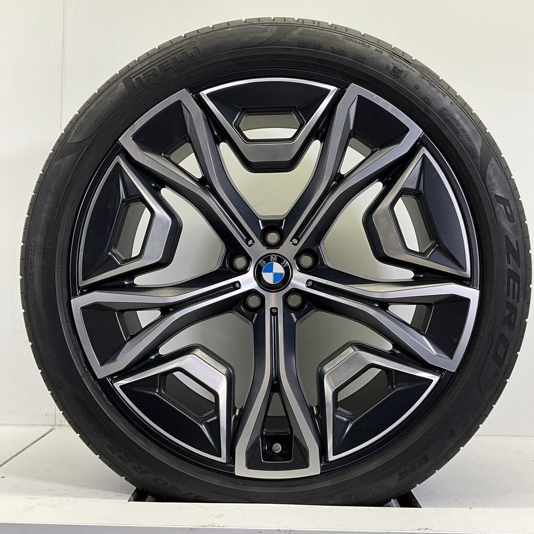 BMW IX I20 BREEDSET VELGEN + ZOMERBANDEN 22 INCH ORIG. 1021, Pneus et Jantes, Véhicule de tourisme, -, Autres dimensions