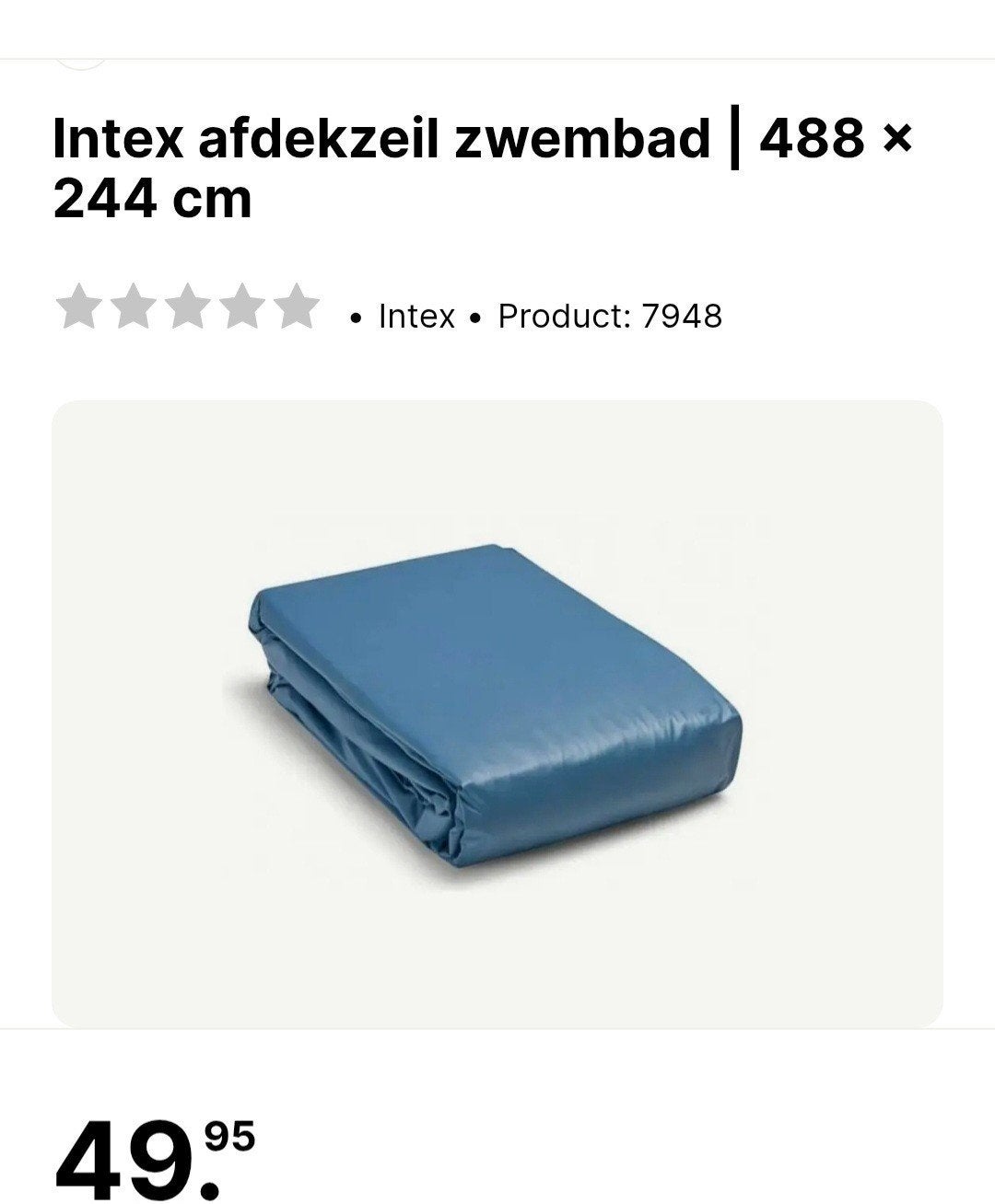 Cover zwembad 244 x 488, Ophalen of Verzenden, Nieuw, Afdekzeil