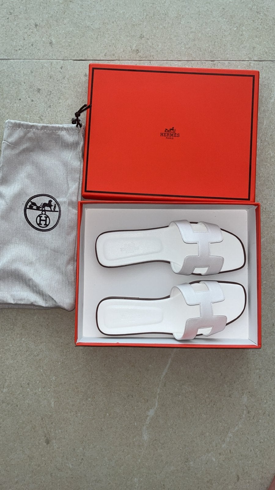 Hermes slippers, Slippers, Wit, Nieuw, Ophalen of Verzenden