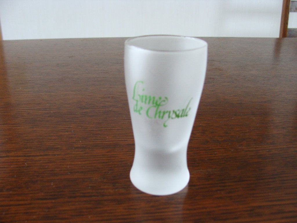 lot verre San Pellegrino,1 liqueur Lime de Chrysale, vintage, Verzamelen, Glas en Drinkglazen, Nieuw, Overige typen, Ophalen