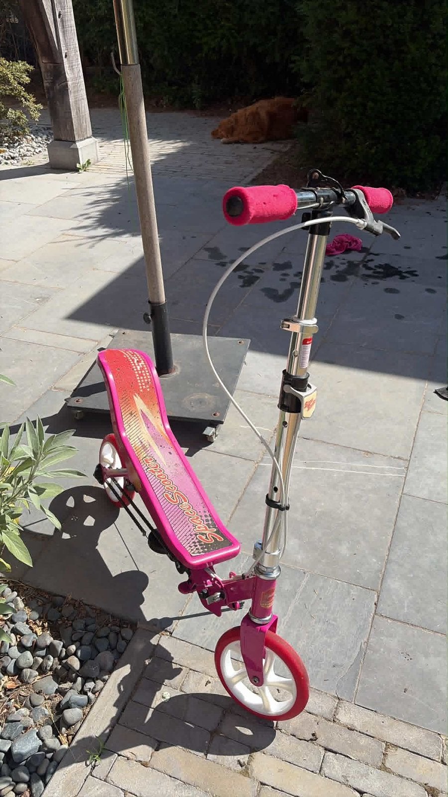 Pomp step/ space scooter, Fietsen en Brommers, Ophalen, Zo goed als nieuw