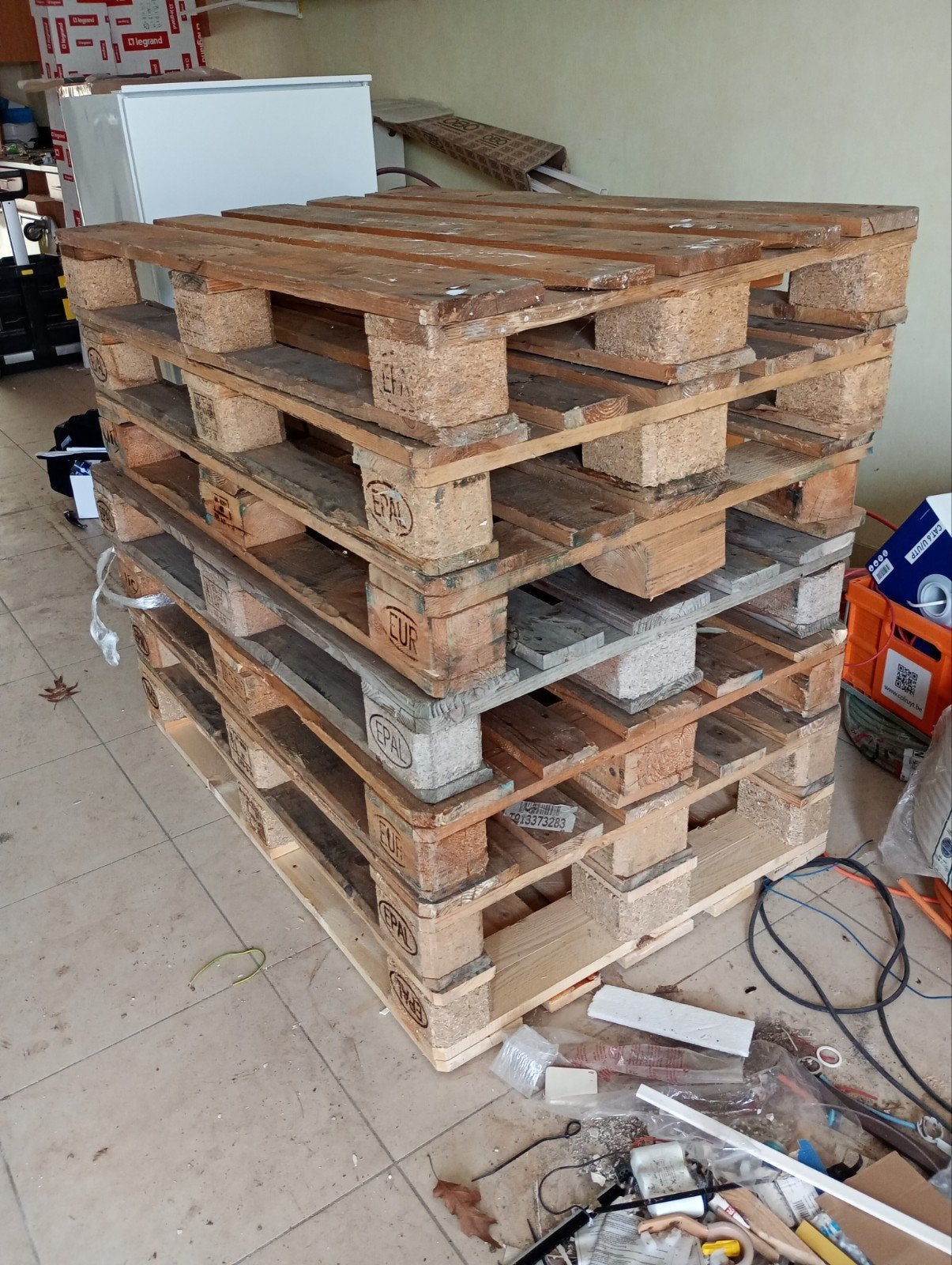 Europallets, Doe-het-zelf en Bouw, Ophalen, Gebruikt, Pallet, Minder dan 200 cm