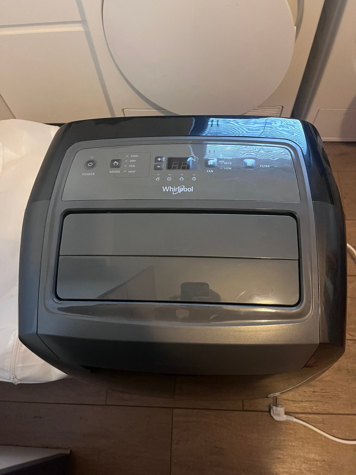 Krachtige Whirlpool Airco + Verwarming (12000 BTU), Ophalen, Koelen en Ontvochtigen, Timer, 3 snelheden of meer