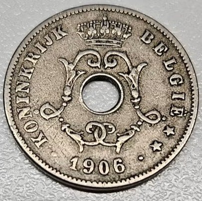 België : 10 Centiemen 1906/5 NL Morin 267a Ref 16964, Postzegels en Munten, Ophalen of Verzenden, Metaal, Losse munt