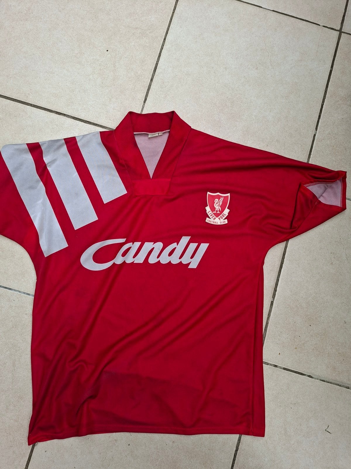 Vintage Liverpool FC Candy voetbalshirt – jaren 90, Enlèvement ou Envoi, Maillot