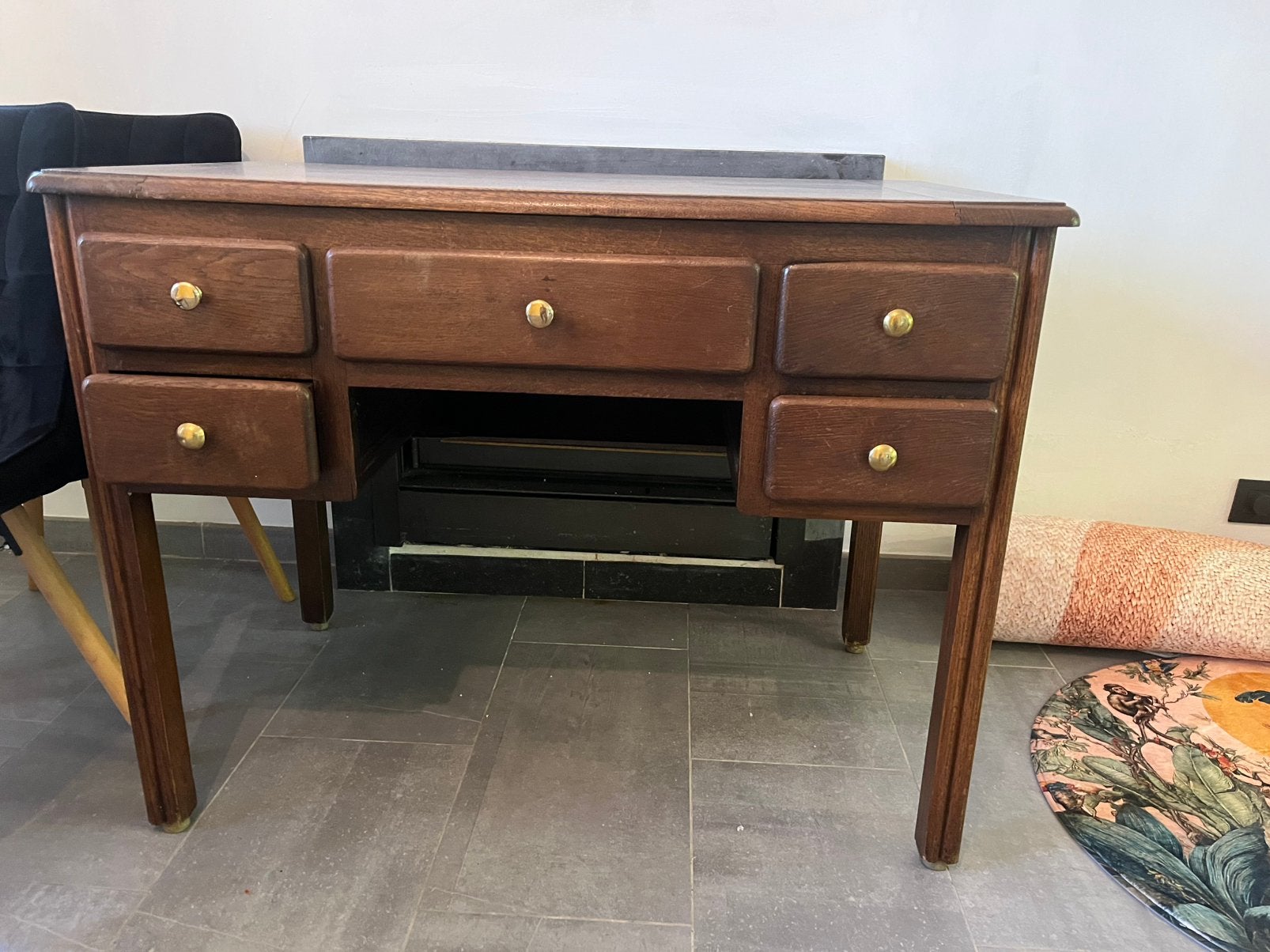 Petit bureau bois brut, Maison & Meubles, Armoires | Secrétaires, Enlèvement, Utilisé, Ancien