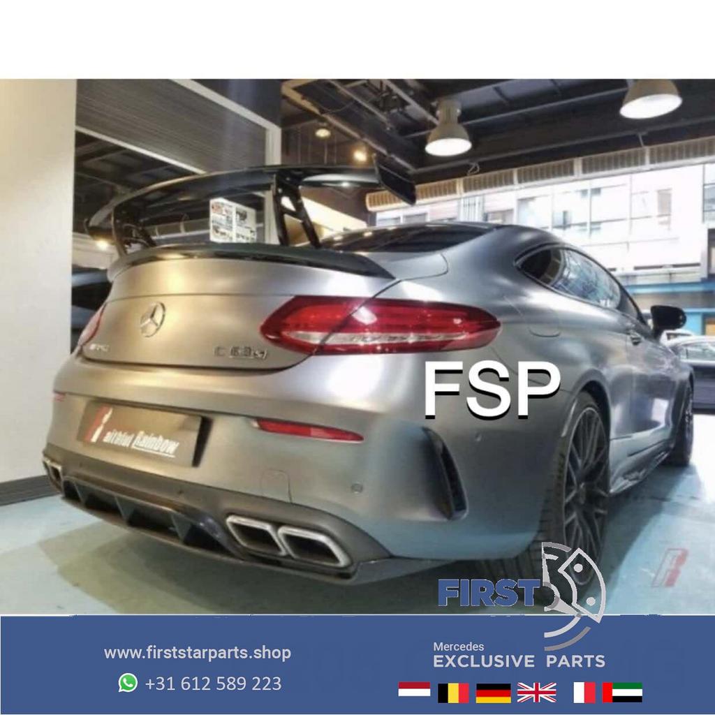 W205 C205 Mercedes C Klasse C63 AMG kofferbak VLEUGEL CARBON, Arrière, Haillon arrière, Utilisé, -