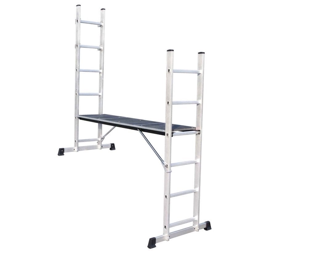 Aluminium Stelling / Steiger voor klus, schilder &ander werk, Doe-het-zelf en Bouw, Ophalen, Zo goed als nieuw, Ladder, Opvouwbaar of Inschuifbaar