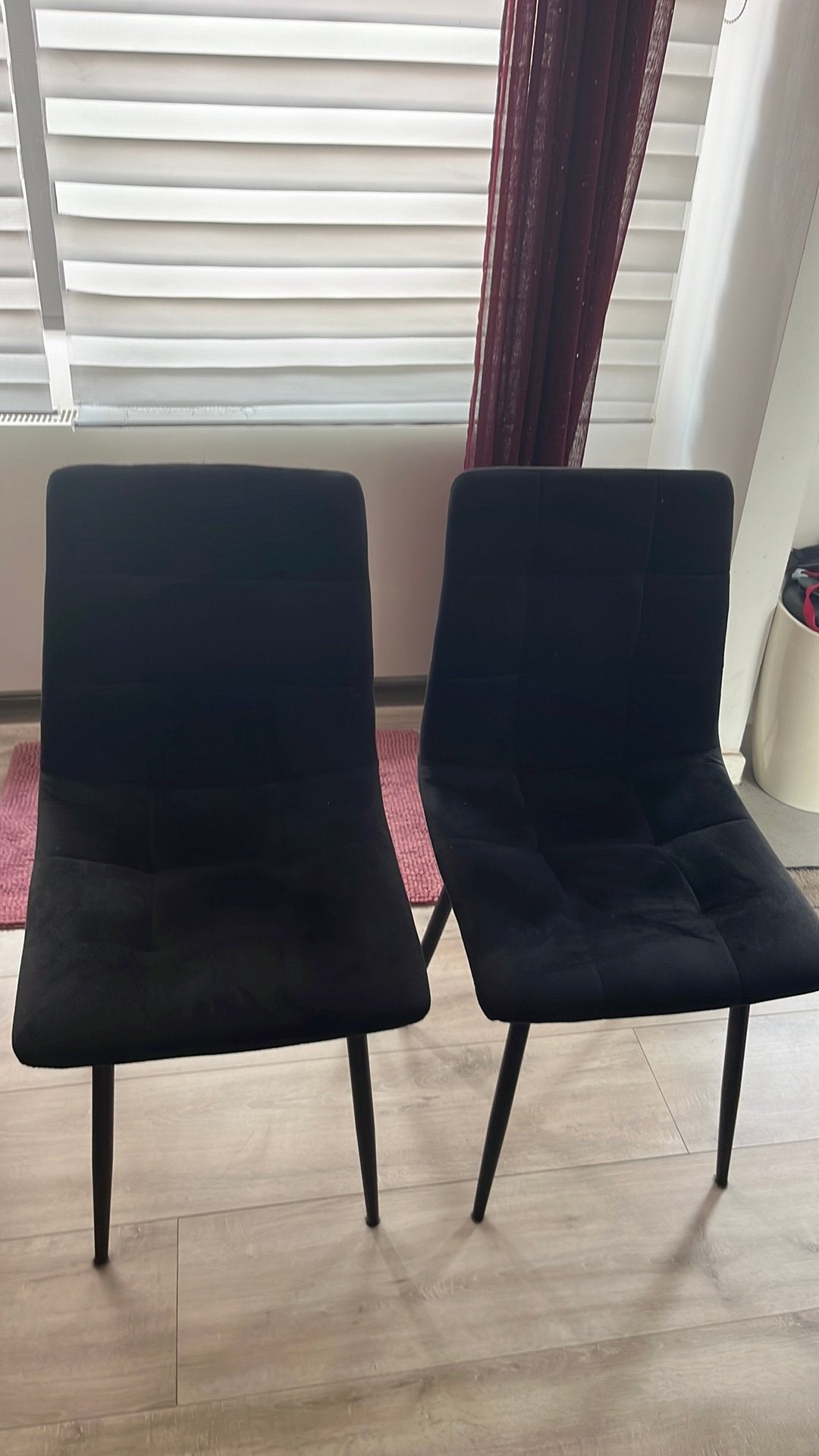 Stoelen 2 stuk zwart, Enlèvement, Comme neuf, Noir, Deux
