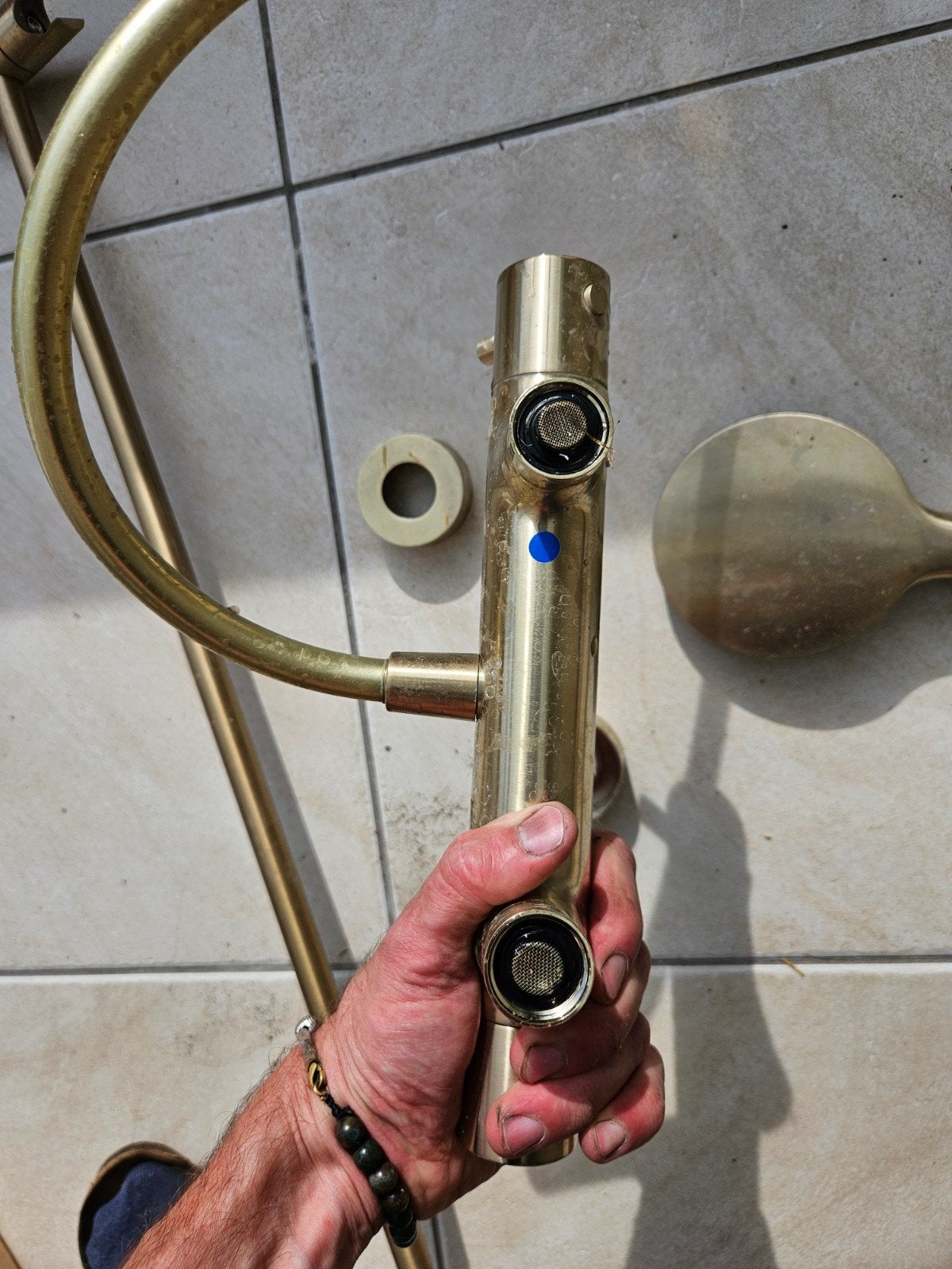 robinet thermostatique, doré, Enlèvement, Douche