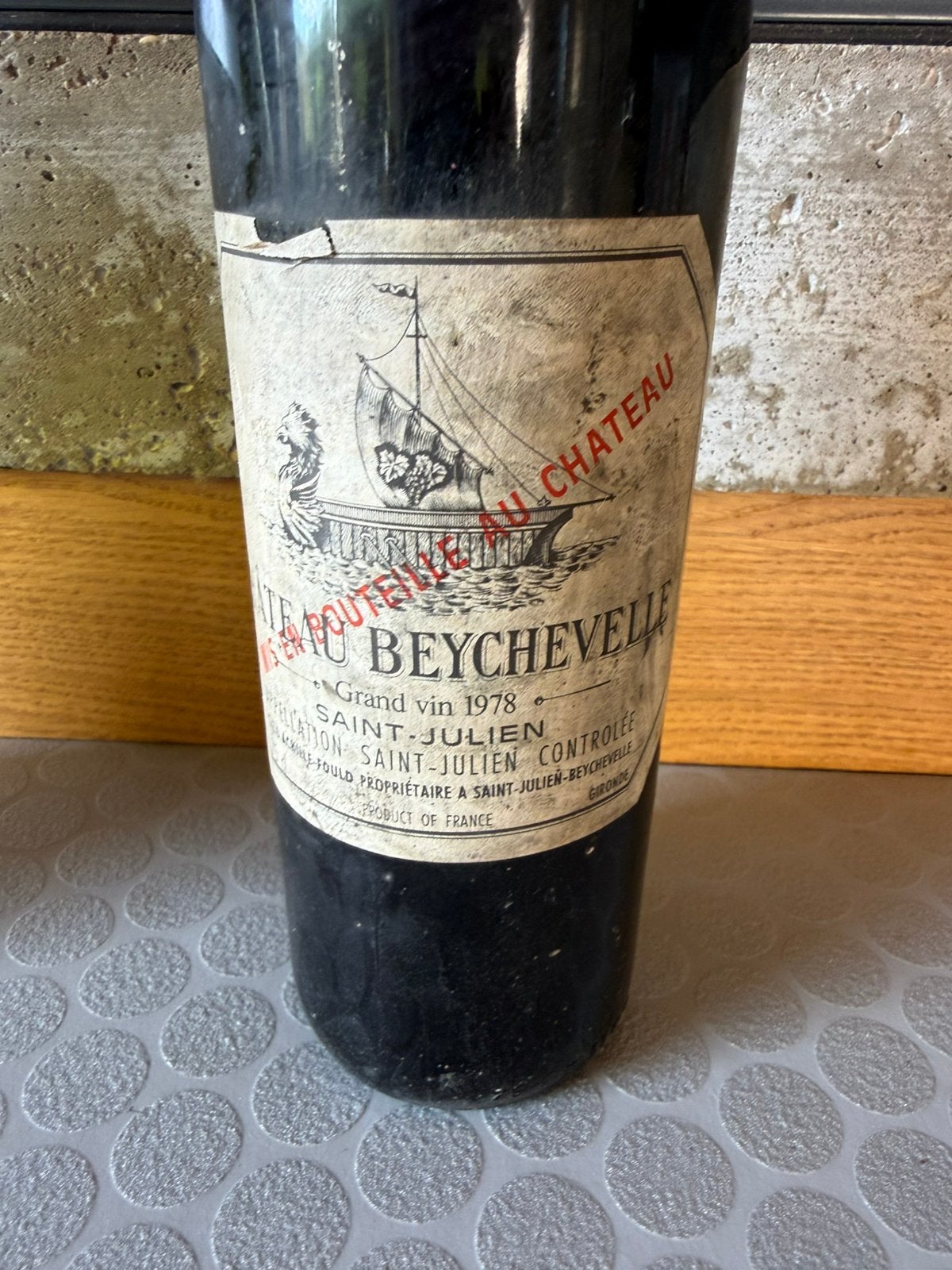 Château Beychevelle 1978 – Saint-Julien  Ancienne bouteille, Enlèvement ou Envoi, Comme neuf