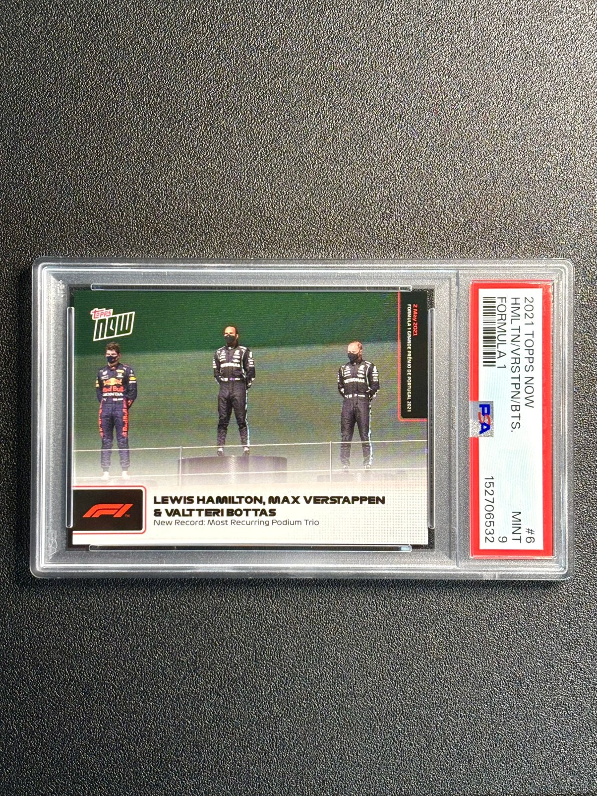 PSA 9 Max Verstappen / Lewis Hamilton /Bottas Topps Now F1 6, Hobby en Vrije tijd, Stickers en Plaatjes, Nieuw, Plaatje, Ophalen of Verzenden