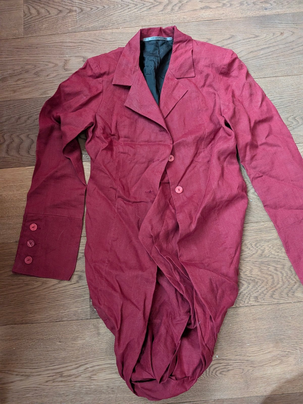 Incroyable veste queue de pie Cora Kemperman, Rouge, Comme neuf, Cora Kemperman, Enlèvement