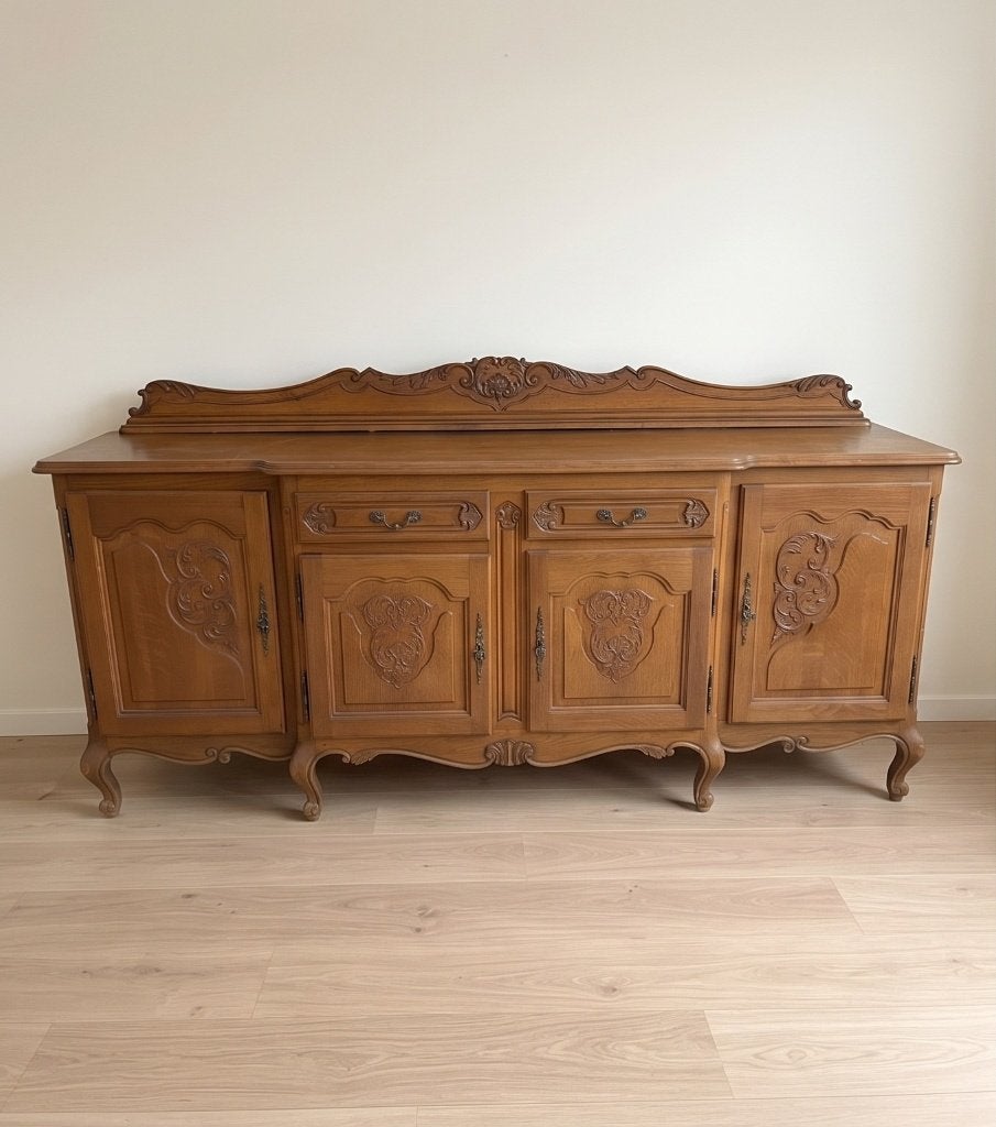 zeer gerieflijke dressoirkast 4 deuren 2 lades retro vintage, Huis en Inrichting, Ophalen, Gebruikt, 200 cm of meer, Met lade(s)