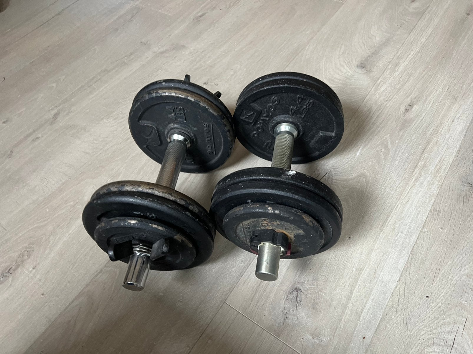 Set van 2 verstelbaar halters met gewichten, Enlèvement, Utilisé, Set d’haltères