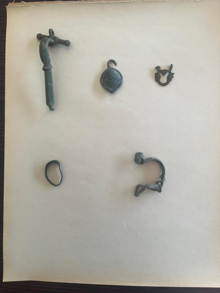 Antieke objecten ( lot 1 )(5 stuks), Ophalen of Verzenden, Brons
