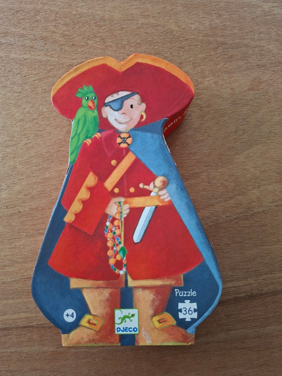 DJECO - puzzel piraat - 36 stukken - vanaf 4 jaar, Enlèvement ou Envoi, 10 à 50 pièces, Utilisé, 4 à 6 ans