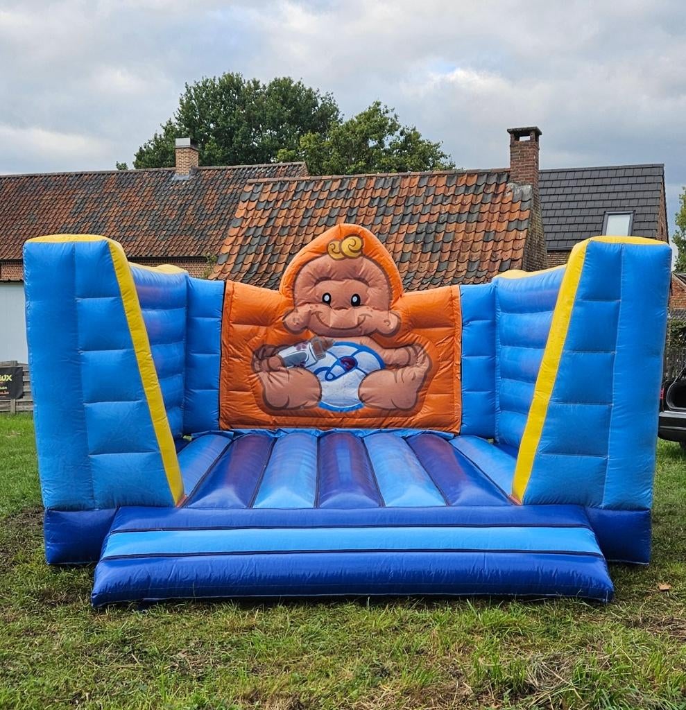 Te koop springkasteel 2 in 1: HAPPY BIRTHDAY/NEW BABY, Enlèvement