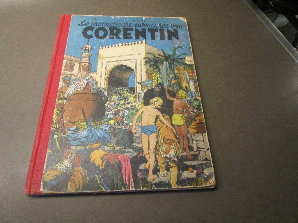 De fantastische avonturen van Corentin - 1950 - 1edruk, Boeken, Gelezen, Eén stripboek, Ophalen of Verzenden, Paul Cuvelier