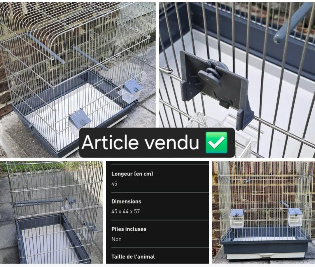 Cage oiseaux robuste de qualité état nouvel/ Article vendu ✅, Animaux & Accessoires, Enlèvement, Neuf, Métal, Cage à oiseaux