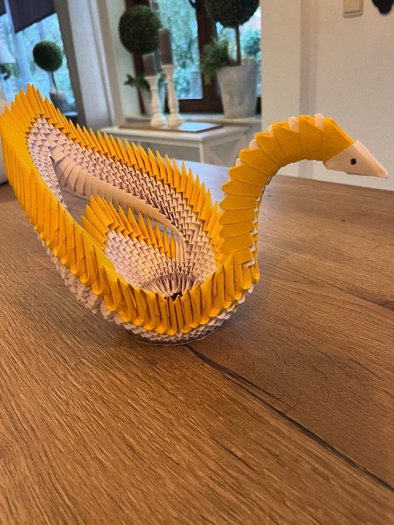 Origami cygne 3D, Ophalen, Nieuw, Geel