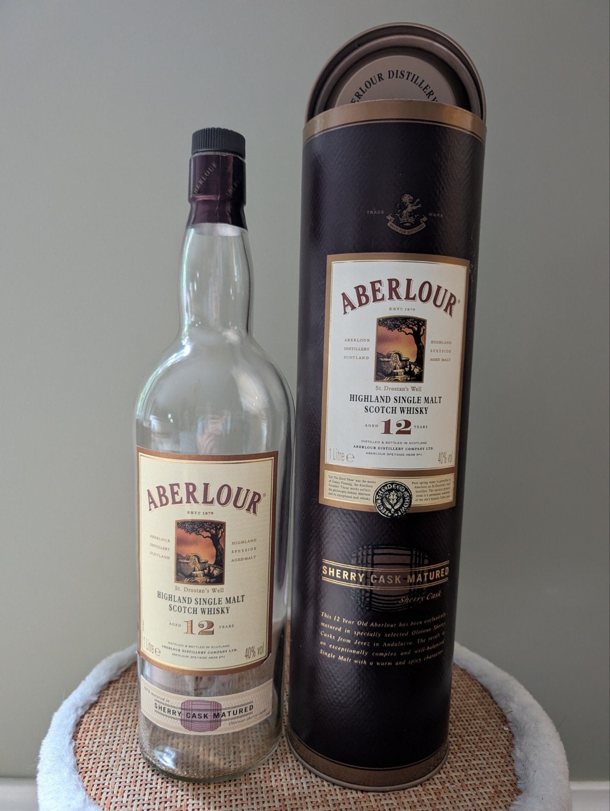 Lege whiskey fles en doos, Enlèvement, Utilisé, Autres régions, Autres types
