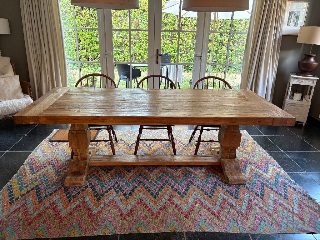 Table de monastère en bois, Maison & Meubles, Tables | Tables à manger, Comme neuf, 100 à 150 cm, 200 cm ou plus, Cinq personnes ou plus