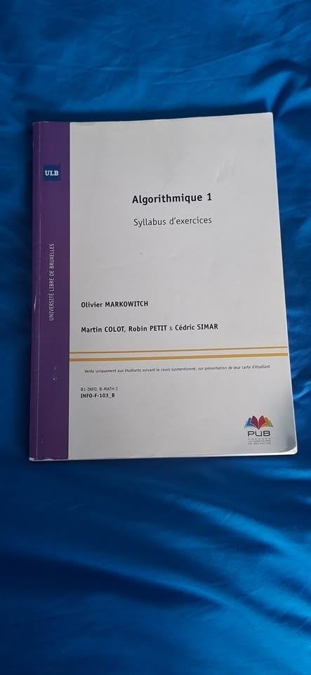 Syllabus Algorithme Année 1 : Exercices, Boeken, Informatica en Computer, Verzenden, Zo goed als nieuw, Programmeertaal of Theorie
