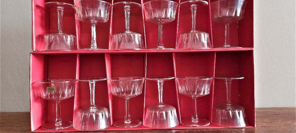 Kristallen champagnecoupes, Antiek en Kunst, Antiek | Glaswerk en Kristal, Ophalen