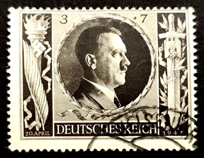 Deutsches Reich: Verjaardagszegel A.Hitler 1943, Postzegels en Munten, Ophalen of Verzenden, Overige periodes, Gestempeld