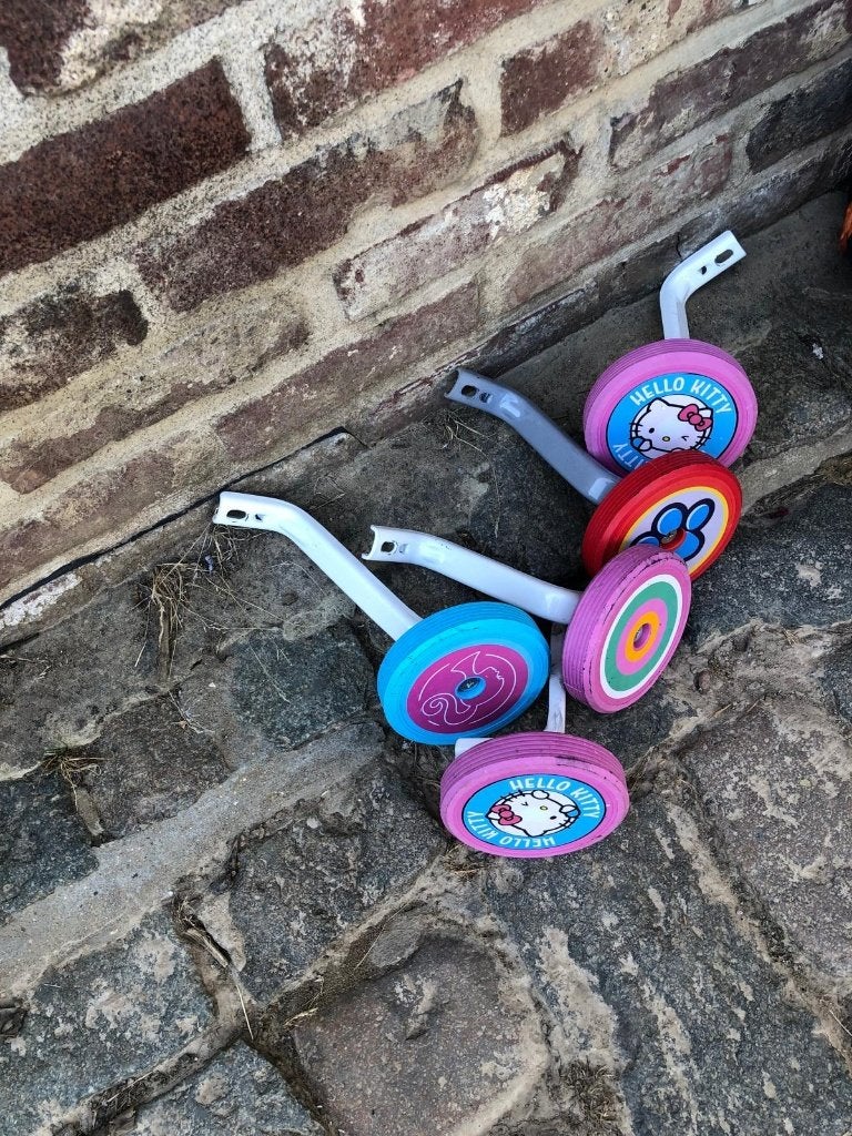 lot steunwieltjes fiets, Fietsen en Brommers, Ophalen, Zo goed als nieuw