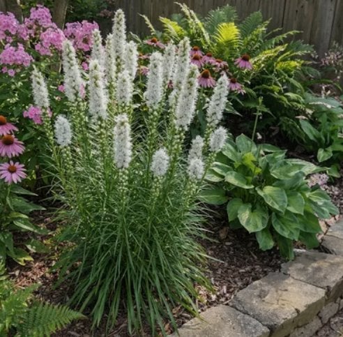 Liatris spicata 'Alba', Jardin & Terrasse, Plantes | Jardin, Plante fixe, Couvre-sol, Plein soleil, Enlèvement