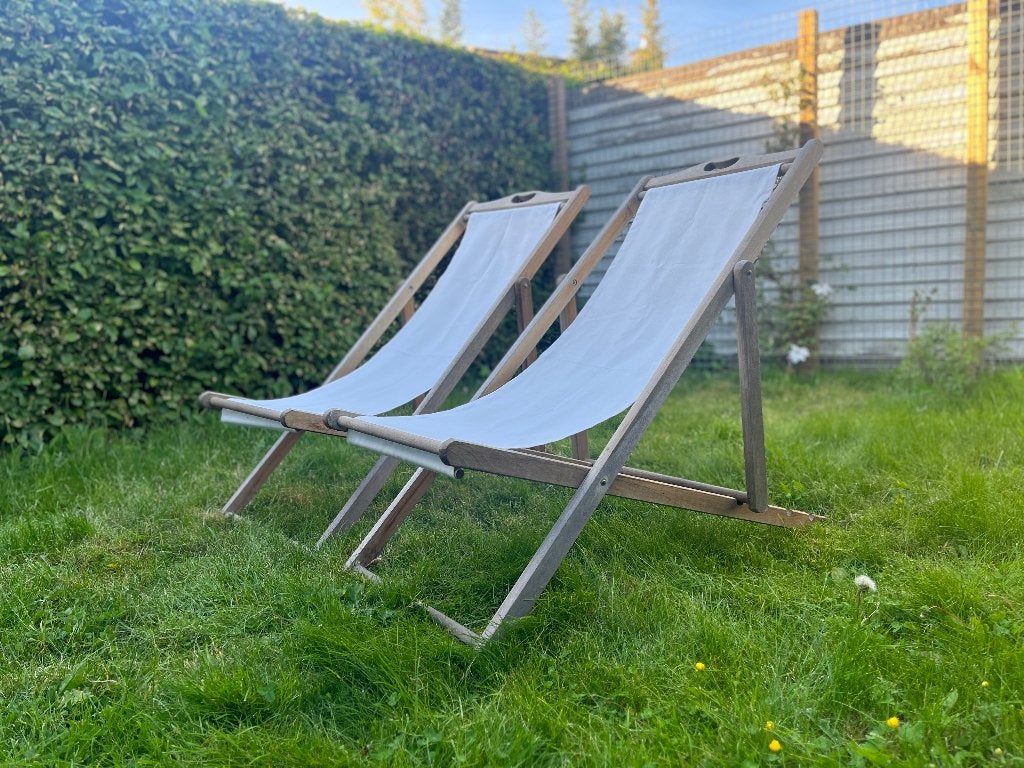 Tuinstoelen, Enlèvement, Utilisé, Bois, Pliant