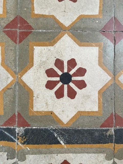 Carreaux de ciment originaux, Bricolage & Construction, Dalles & Carrelages, 20 à 40 cm, Carrelage de sol, Enlèvement, Utilisé