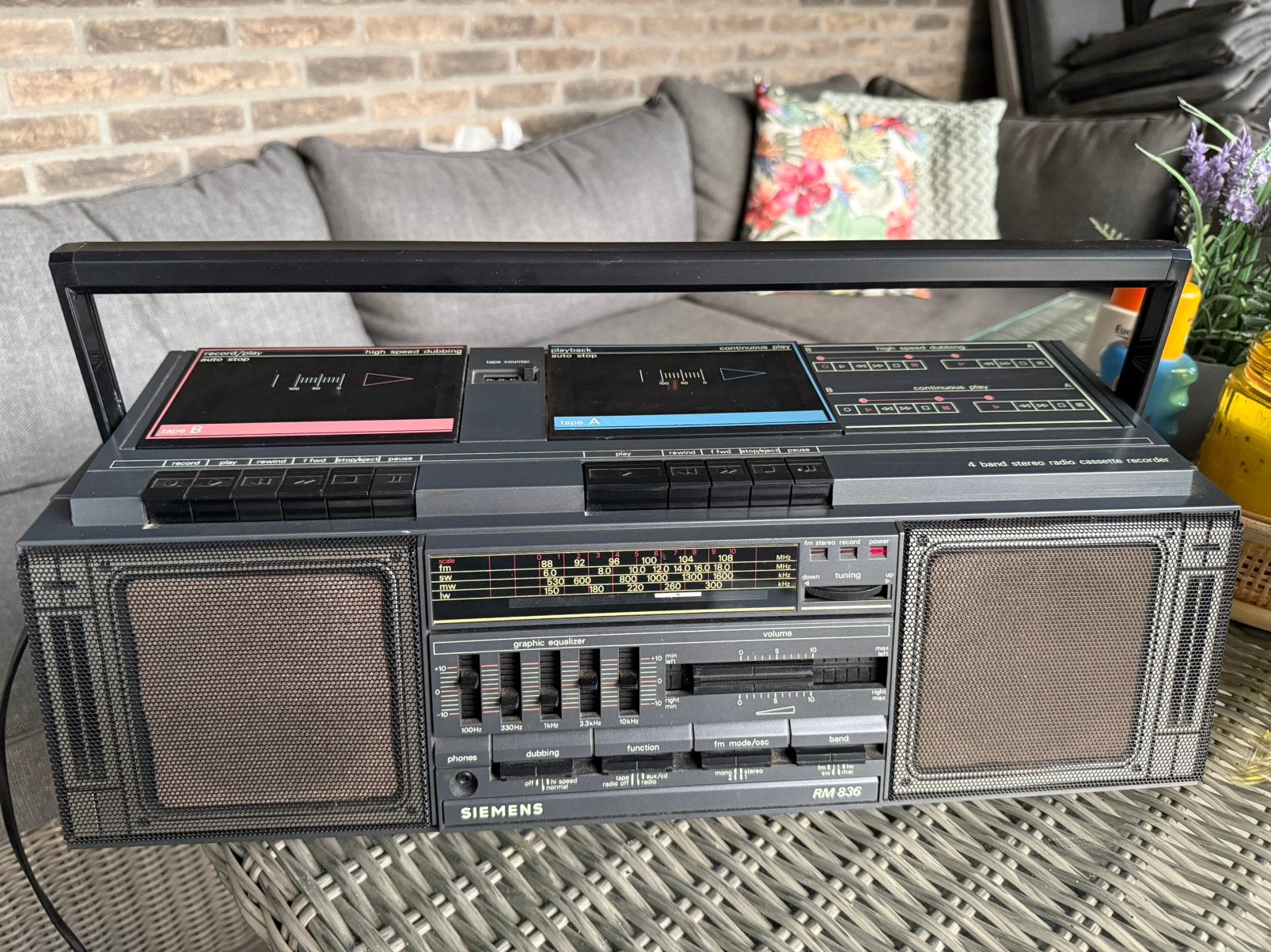 Siemens radio cassette speler RM 836, Audio, Tv en Foto, Ophalen of Verzenden, Zo goed als nieuw, Radio