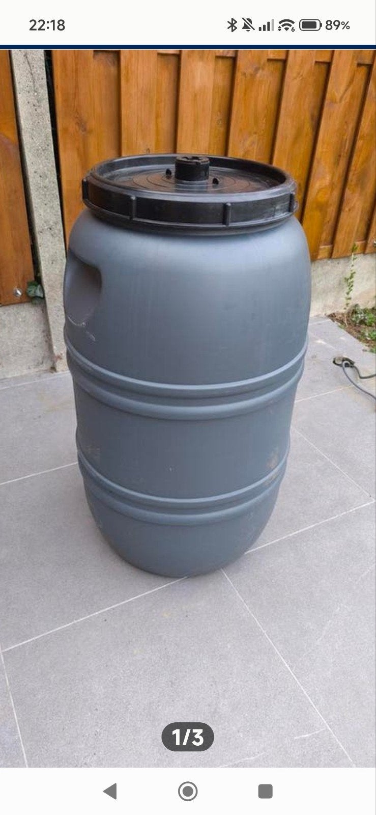 Récupération d 'eau 270 L, Enlèvement