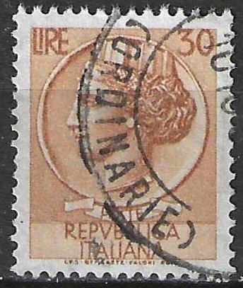 Italie 1955/1960 - Yvert 716A - Munt van Syracus - 30 l (ST), Verzenden, Gestempeld