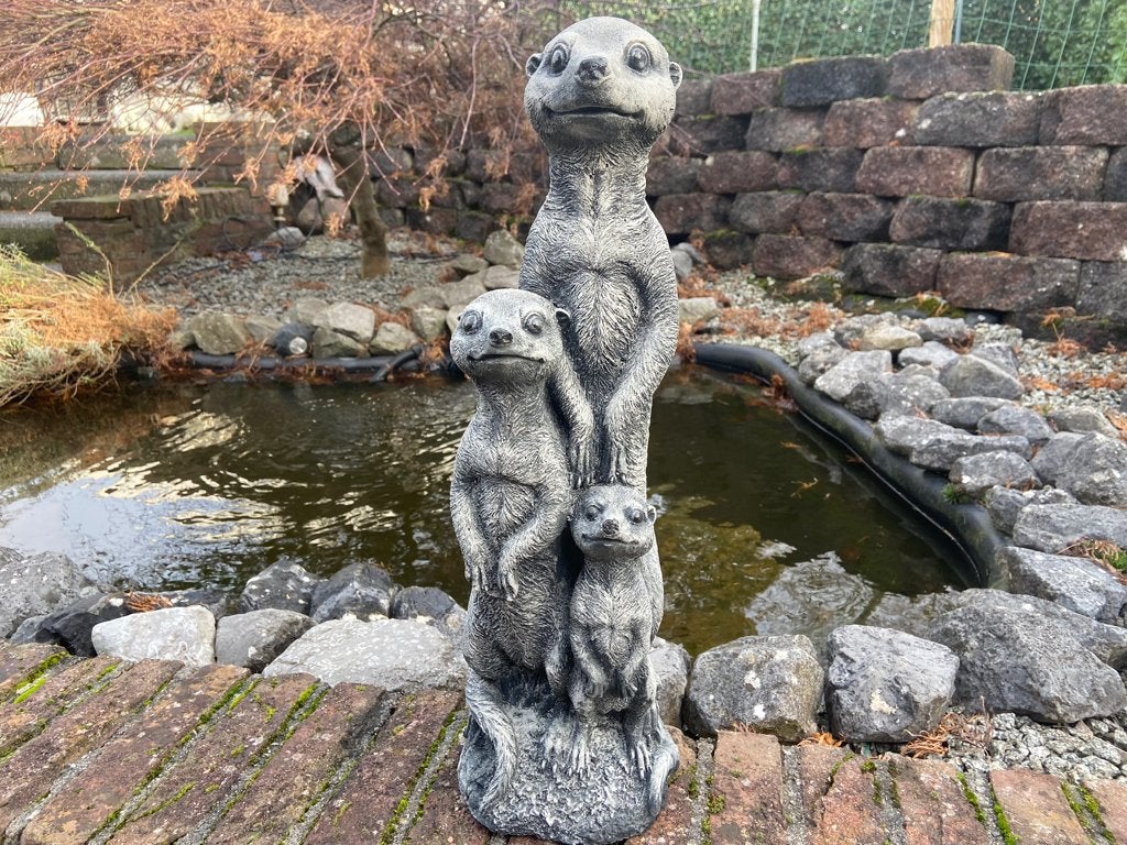 Trio de suricates, Jardin & Terrasse, Enlèvement, Neuf, Béton, Animal