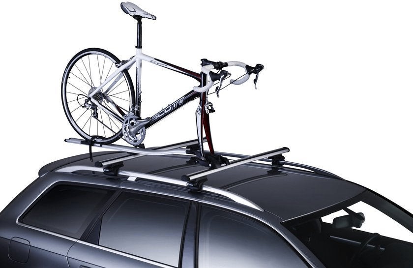 Thule dakdragerset voor 2 fietsen, Enlèvement, 2 vélos, Comme neuf, Galerie de toit