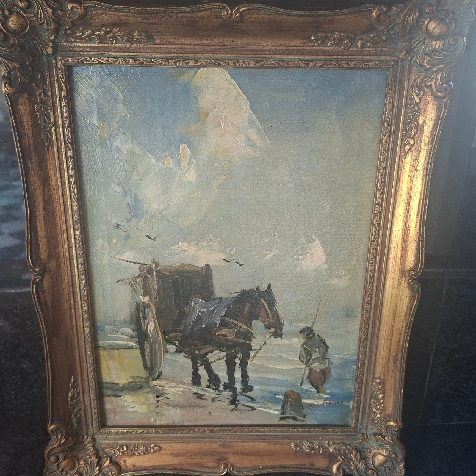Schelpenvisser door J.Kelderman(1914-1990), Antiek en Kunst, Ophalen of Verzenden