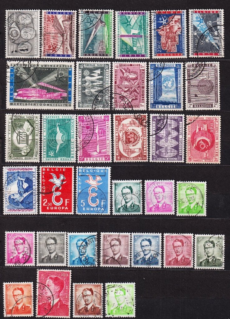 Belgique 1958 année complète oblitéré, Envoi, Affranchi, Oblitéré