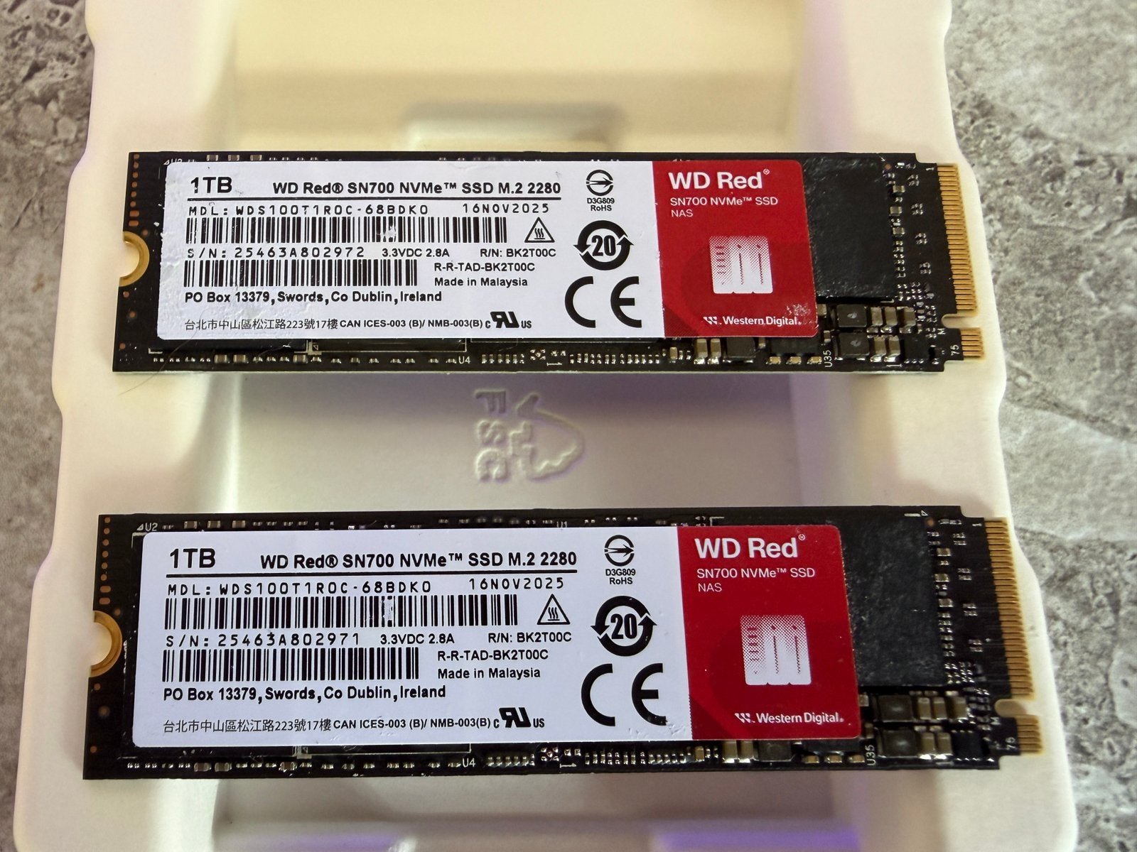 2x 1TB wd red sn700 ssd, Computers en Software, Harde schijven, Zo goed als nieuw, Intern, SSD, NAS, Ophalen of Verzenden