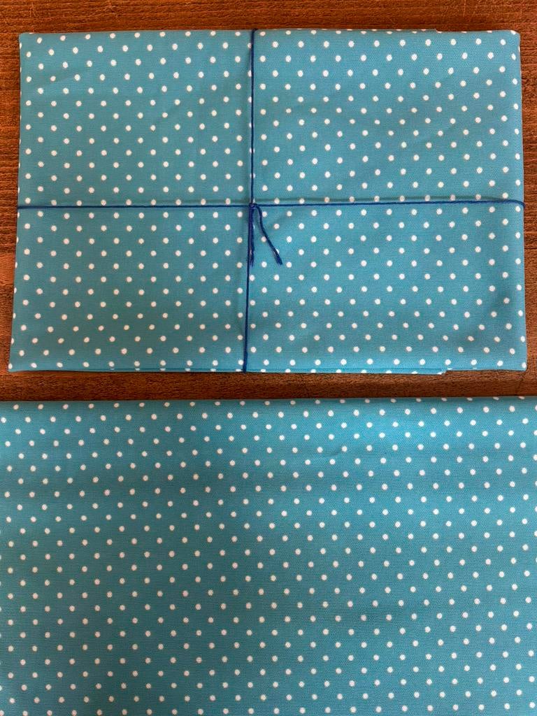 Vintage stof, Hobby en Vrije tijd, Ophalen, Blauw, Zo goed als nieuw, 30 tot 120 cm