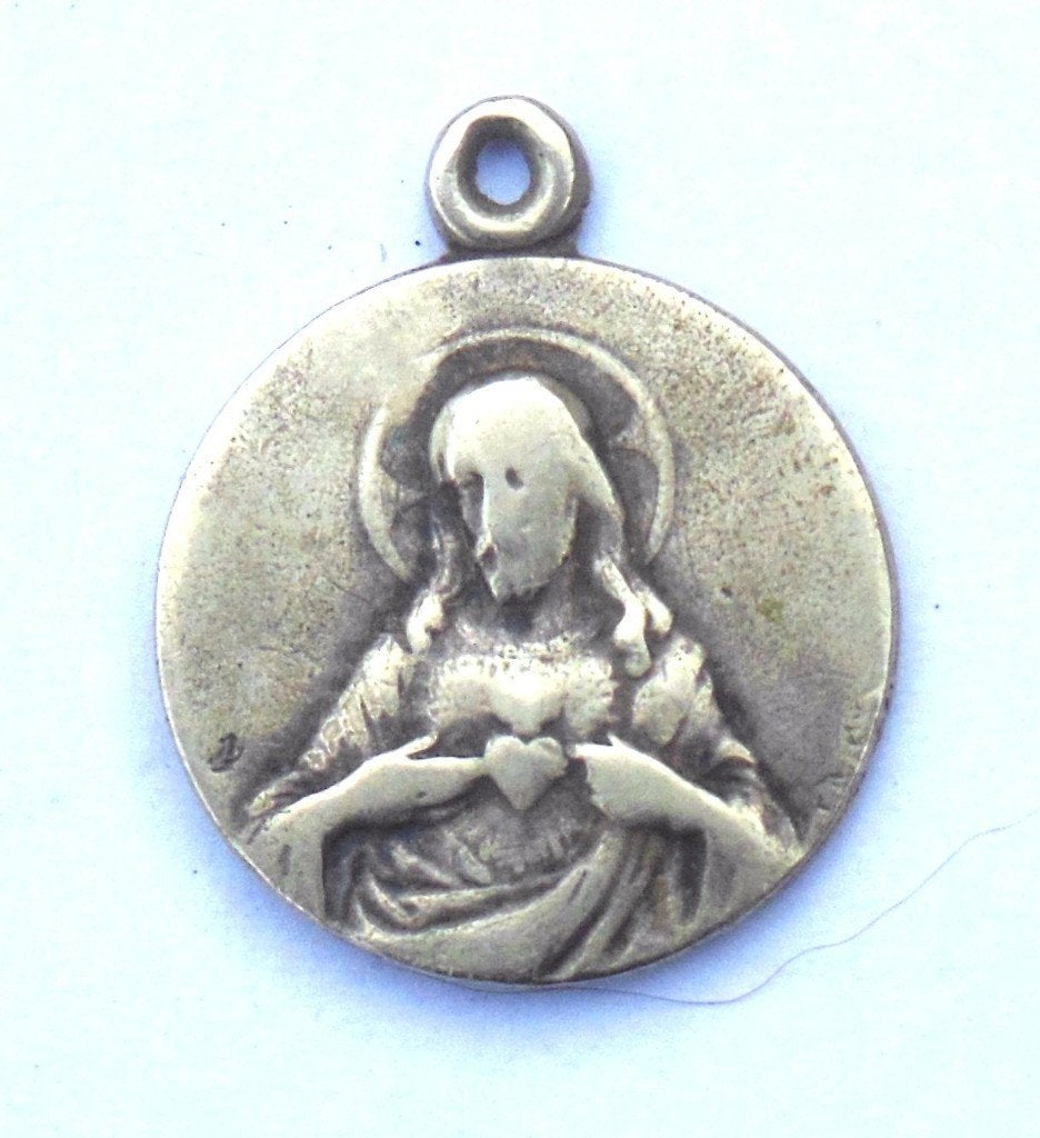 Antique Catholic Religious Holy Medal Virgo Carmeli, Collections, Religion, Envoi, Utilisé, Bijoux, Christianisme | Catholique