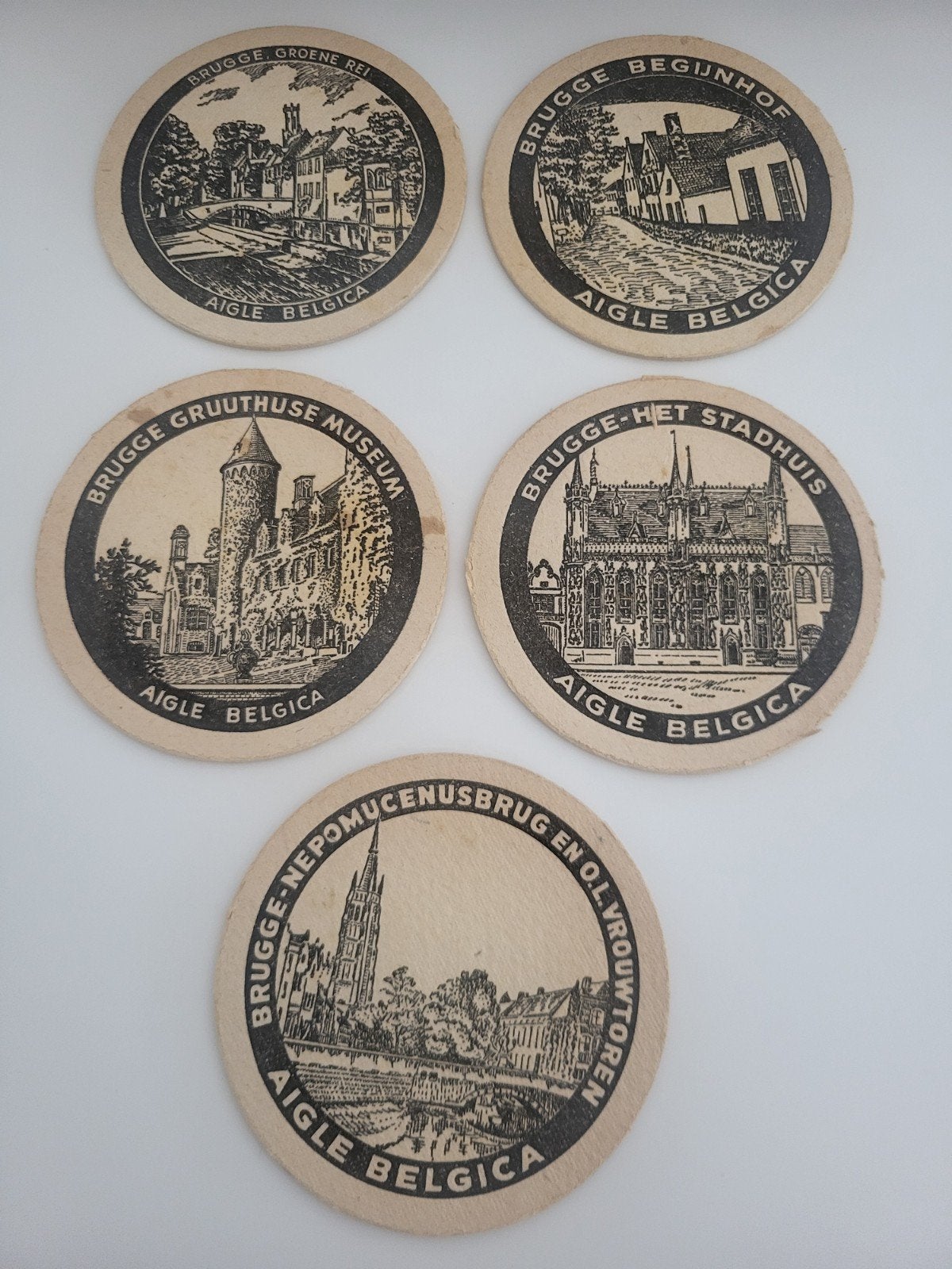 5 oude viltjes BAB bieren, Verzamelen, Ophalen of Verzenden, Gebruikt, Viltje(s), Overige merken