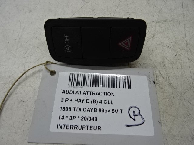 SCHAKELAAR Audi A1 Sportback (8XA / 8XF) (8X0959672A), Auto-onderdelen, Dashboard en Schakelaars, Audi, Gebruikt
