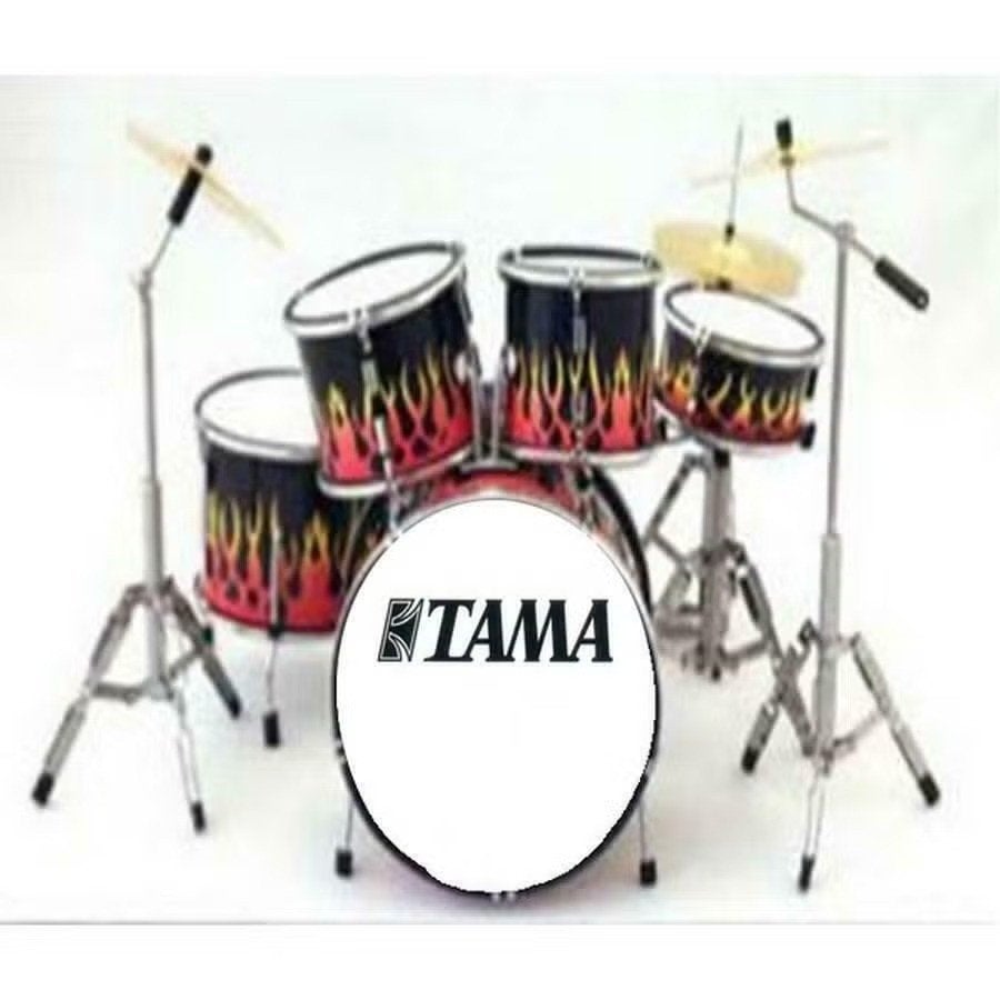 Miniatuur decoratief Tama flames drumstel, Ophalen of Verzenden, Nieuw